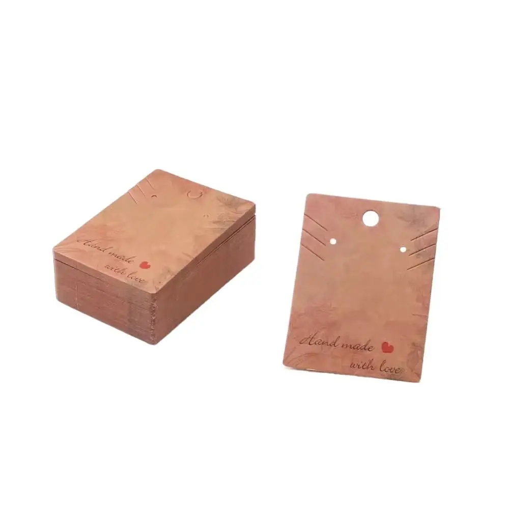 Card Paper Flower Patterns Display Cards Flower Patterns Brown Necklace Display Cards Cardboard Display Hanging Cards