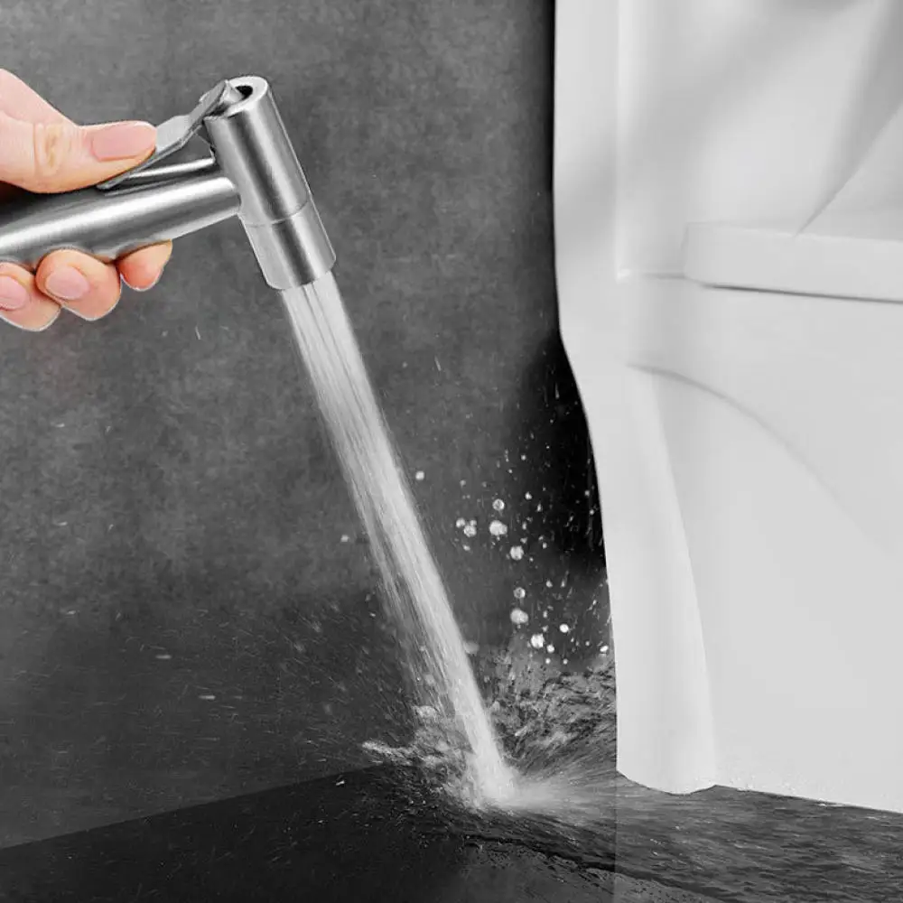 Toilet Bidet Spray Angle Valve One In Two Out Diverter Copper Bathroom Sprayer Kit Modern Handheld Cleaning Shower Head