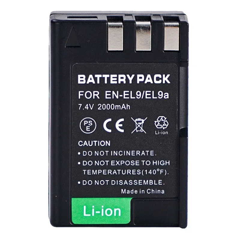 2000mAh EN-EL9 EN-EL9a 2pcs Camera Battery For Nikon D40 D40X D60 D3000 D5000 Battery