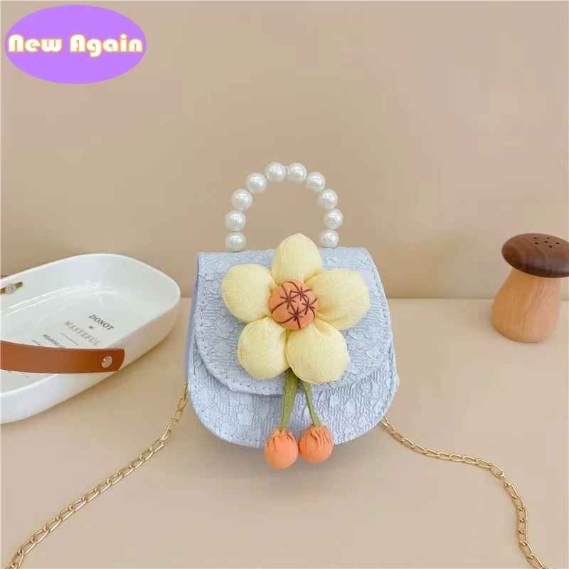 Girl's Lovely sunflower shoulder bags Children's cotton crossbody Bags Toddlers Small Money purse Baby pouch Mini wallets NA048