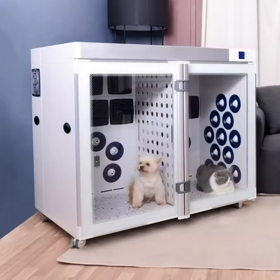 

USMILEPET Fully Automatic Eco-Friendly Pet Dryer Box Dogs Cats Rechargeable ABS & Steel Material Quick Dry Grooming Salon Use