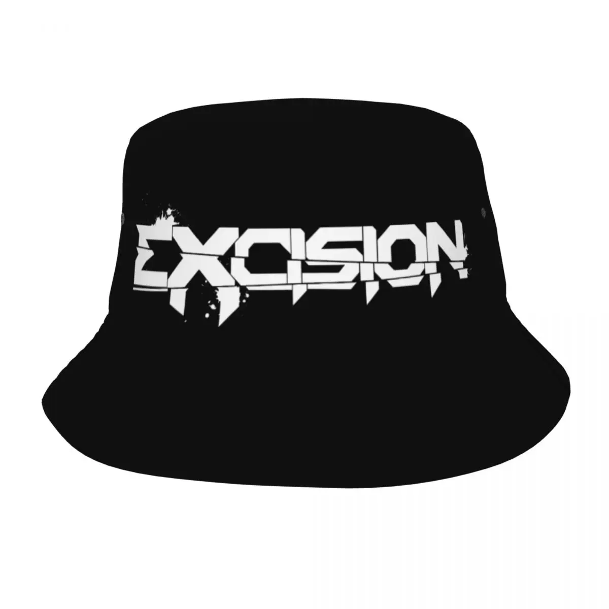 

Unisex Excision Bucket Hat Music Logo Soft Fold Fisherman Hats Summer Casual Beach Travel Caps Hawaii Custom Sun Hat