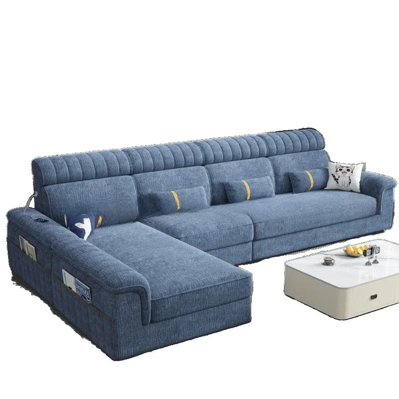 

Living room sofa size apartment multi-functional leave-in fabric