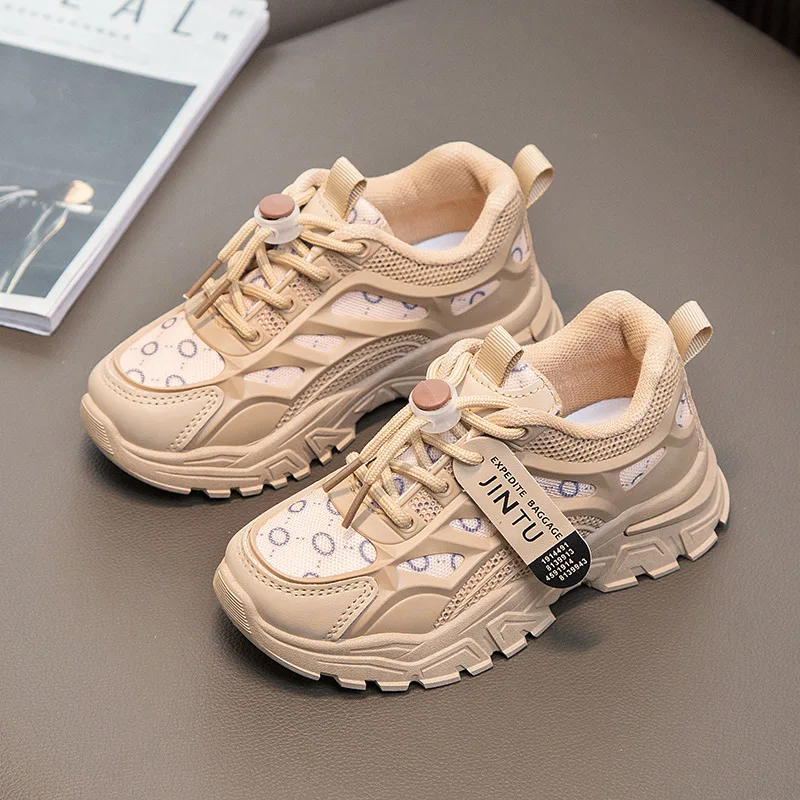Kids Sneakers Fashion Boys Mesh Breathable Casual Shoes Girls Outdoor Walking Children Non-slip Basketball Running Sports Shoes