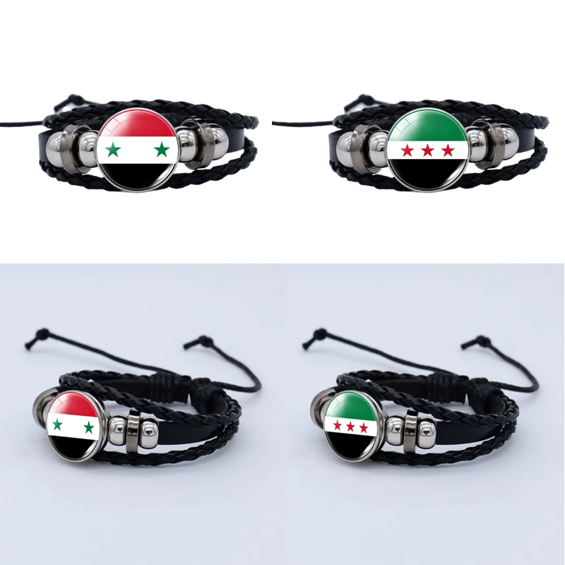 Fashion Syria Bracelet Handmade Charm Syria Flag Wrap Bracelets For Women And Men Jewelry