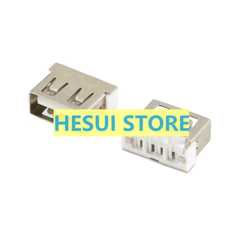 1/10PCS USB connector AF10.6/90 degree rear two-pin rimless A female socket USB-A type port