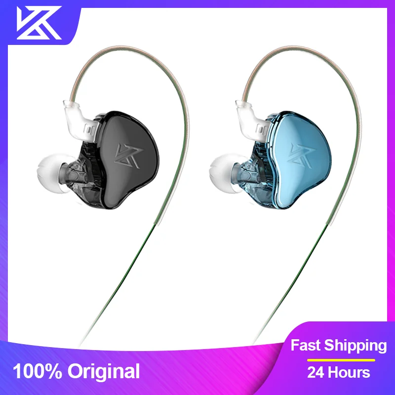 Kz-マイク付き有線ヘッドセット,スポーツ,ビデオゲーム,キャンセル,一般的なイヤホン