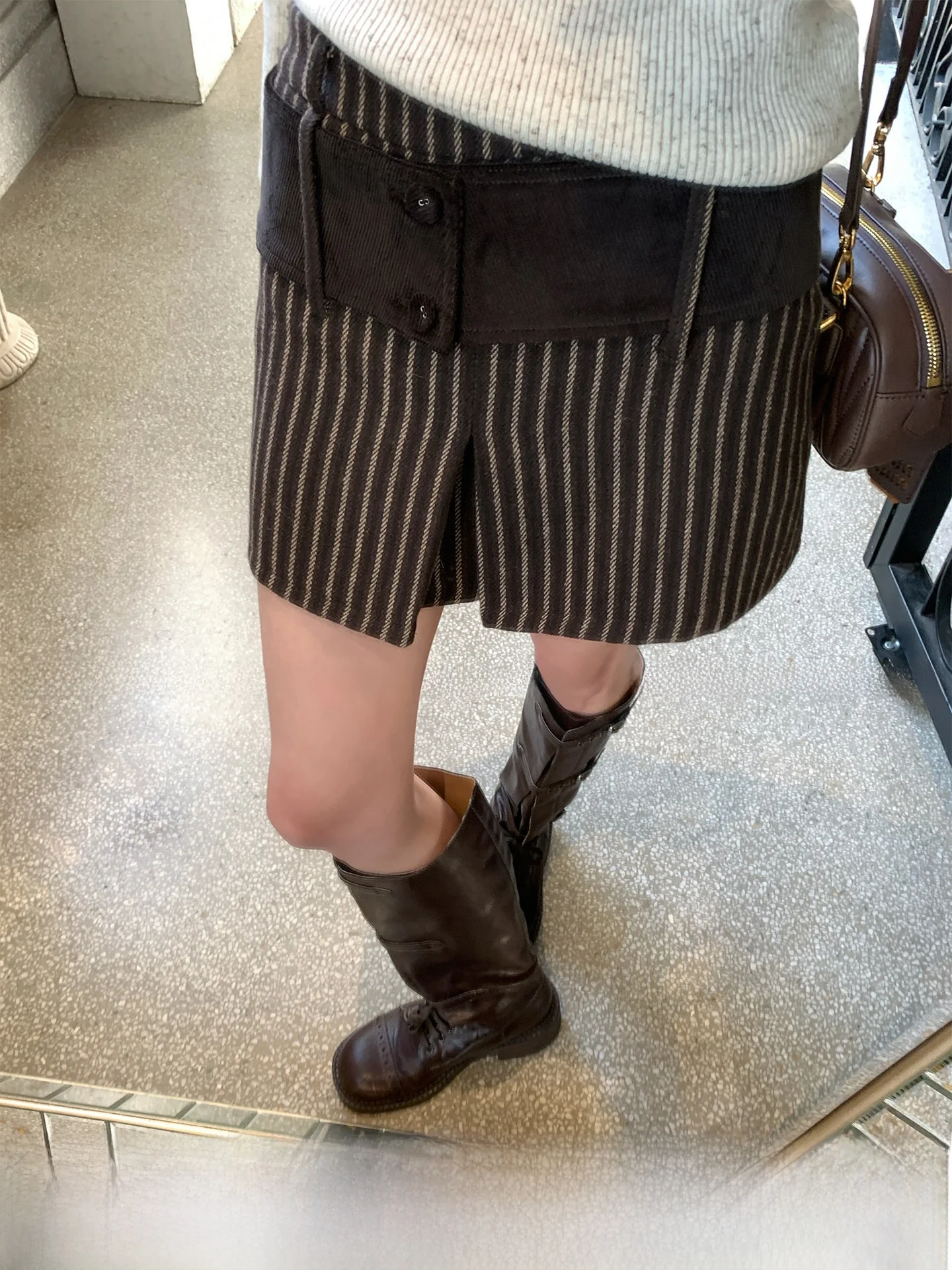 

Юбка женская универсальная GV Big Brother New York Mocha Fce f, новая зимняя, с защитой от просвечивания, модная, свободного кроя