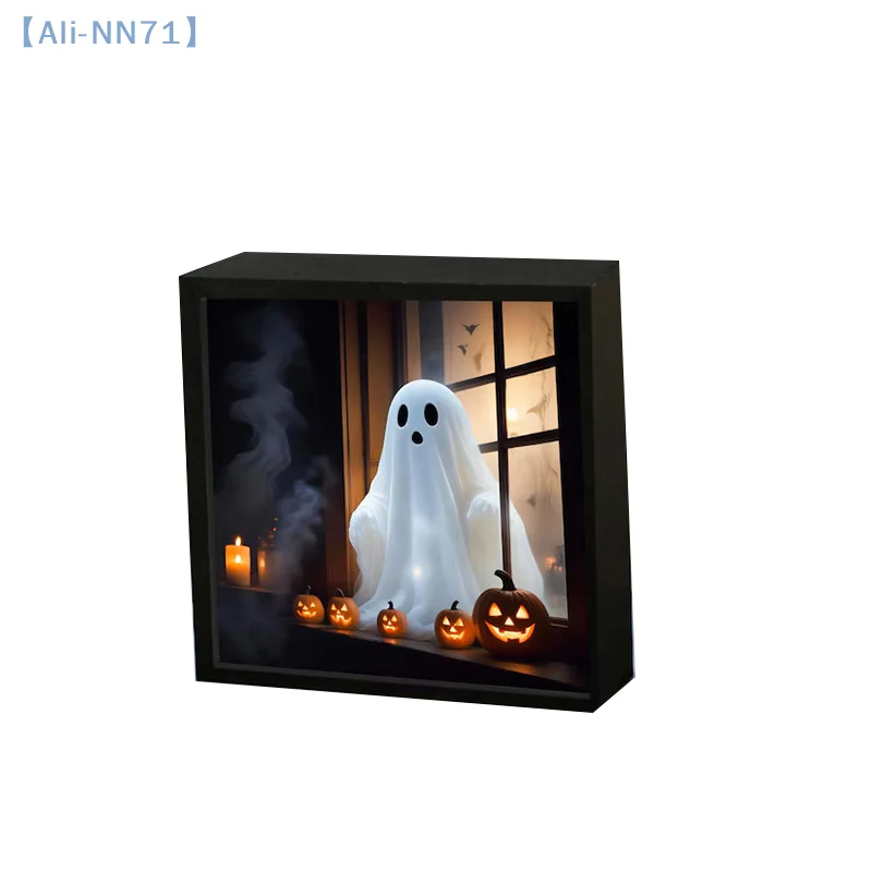 【NN71】قطعة واحدة من ألبوم صور Ghost Doll Glow - ديكور لهب الشبح، مصباح ليلي على شكل شبح مناسب للغرفة وديكور لهب الأشباح #4
