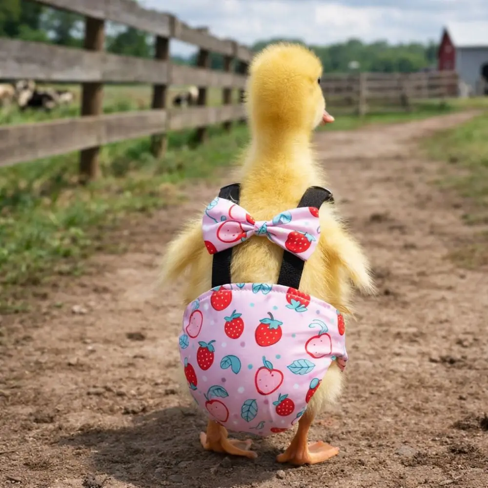 Pañales Reutilizables y Ajustables para Patos, con Banda Elástica y Diseño de Lazo, Pañal Transpirable y Lavable para Aves de Corral, Disfraz para Aves de Corral, Cuidado Avícola