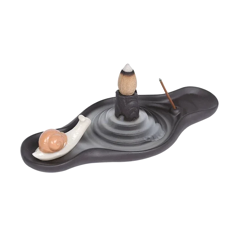 Picture 6: 1pc, Water Ripple 3in1 Incense Stick Holder Incense Cones Holder Set for Meditation Room, Home, Yoga, Office (Without Incense）
