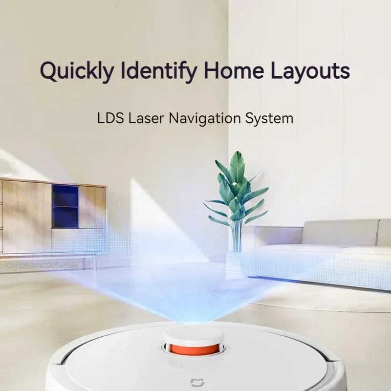 Робот-пылесос XIAOMI MIJIA 3C Plus Enhanced Edition, бытовой пылесос с большим всасыванием 5000Pa, автоматическая лазерная навигация, подметальная машина