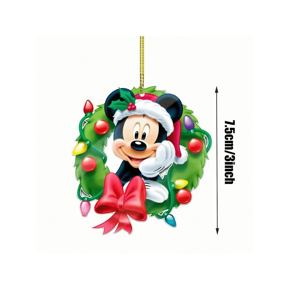 18 قطعة/10 قطعة من زينة عيد الميلاد بطابع ديزني ميكي وميني، مناسبة لتزيين أشجار عيد الميلاد