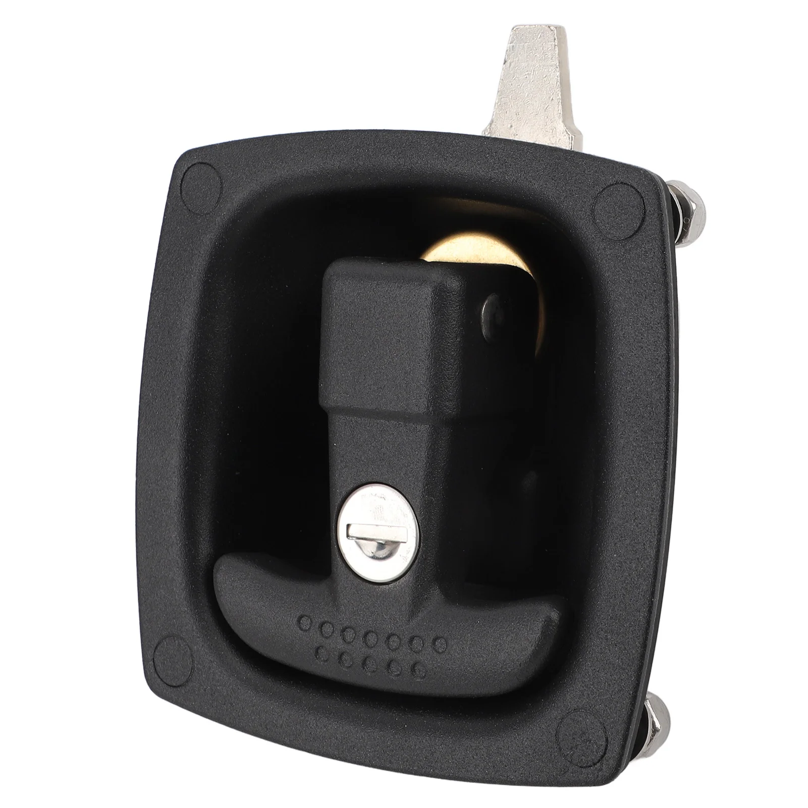 T مقبض مزلاج أسود سبائك الزنك T نوع الأدوات قفل مقبض قابل للطي مع مفتاحين T نوع أقفال صندوق الأدوات #5