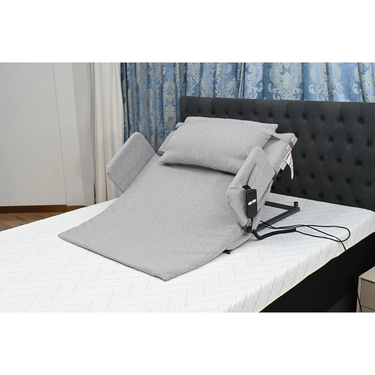 Home Caring Wired Handset Control Auxiliary Single Motor Electric Adjustable Bed Backrest for Elderly