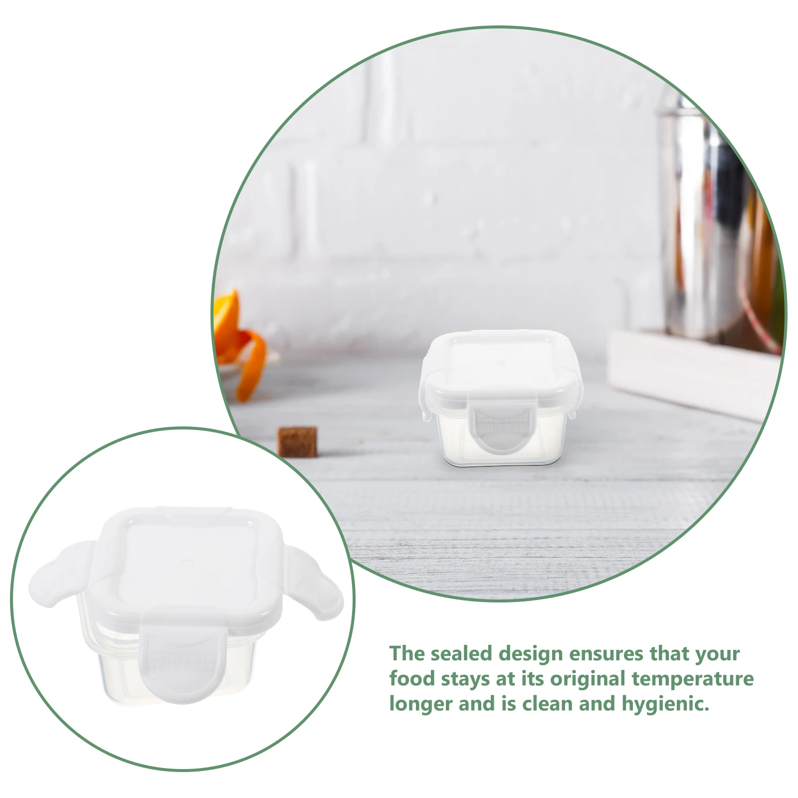 

5pcs Airtight Storage Boxes Mini Food Containers Animal Lid Sauce Dipping Bowls Travel Snack Portable Square Containers