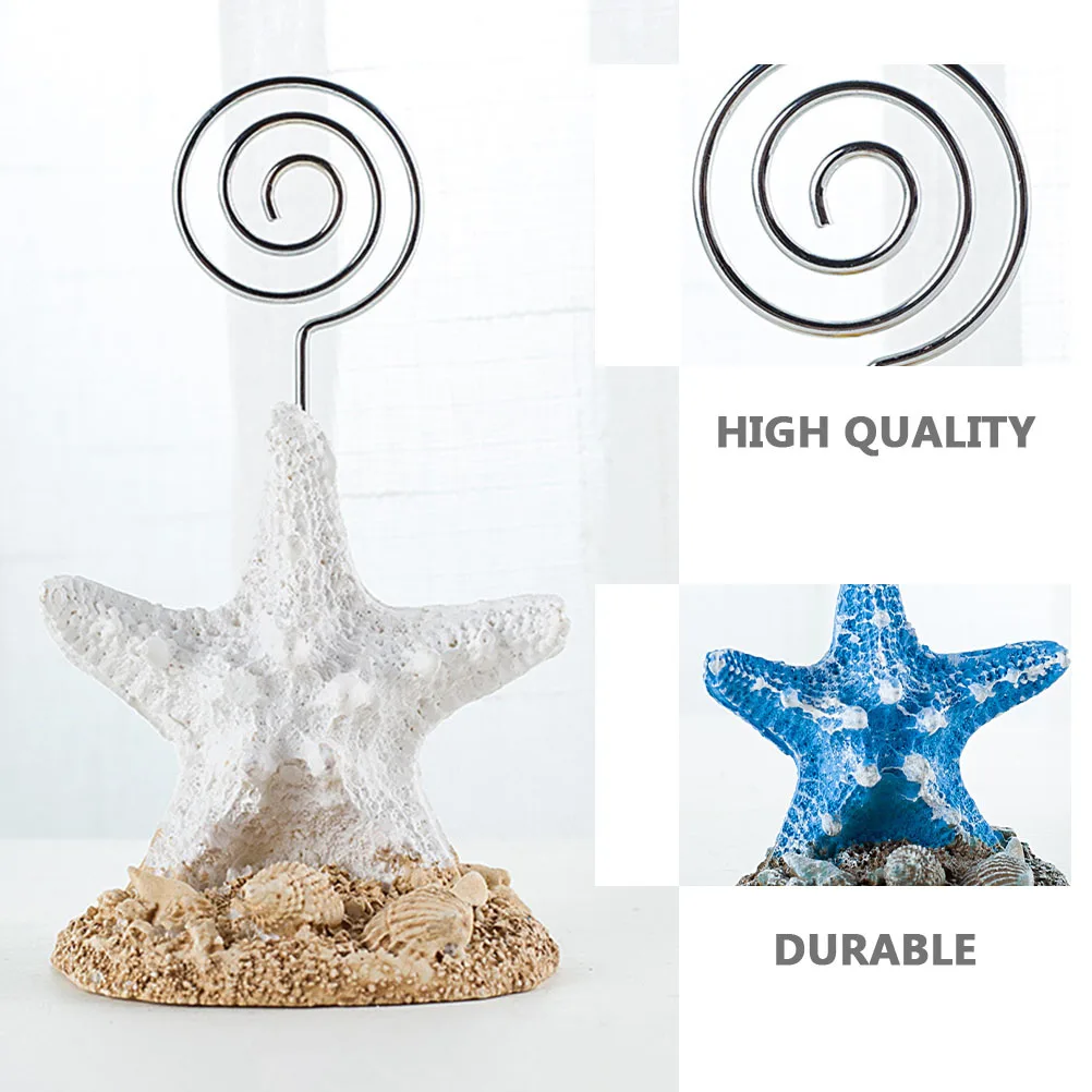 

2pcs Holders Resin Metal Desktop Memo Clamps Office Tabletop Note Holders Accessories Photo Holder Tabletop Decor