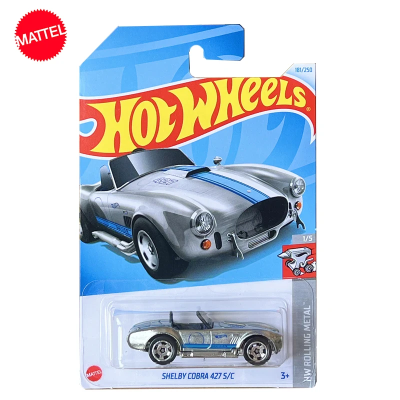 오리지널 Mattel 장난감 핫 휠 자동차 1/64 롤링 금속 다이캐스트 셸비 코브라 427 S/C 시뮬레이션 차량 모델 장난감, 남아용 선물