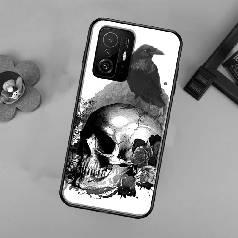 Raven Dark Crow Skull For POCO X5 X4 X3 F5 Pro M4 M5s F3 F4 GT C40 Phone Case For Xiaomi 12T 11T 13 Pro 12 Lite