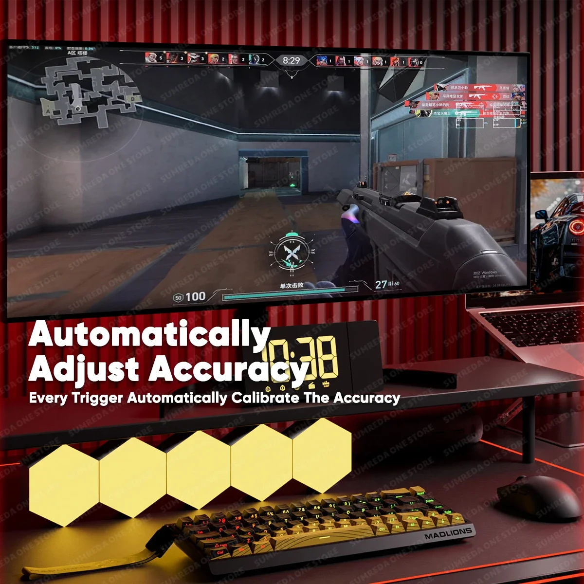 Madlions Mad 60he Mad 68he Mad60 Pro Mad68 Pro الألومنيوم الألعاب لوحة المفاتيح الميكانيكية المغناطيسية RT 0.01 مللي متر 8K معدل الاستقطاب لوحة المفاتيح