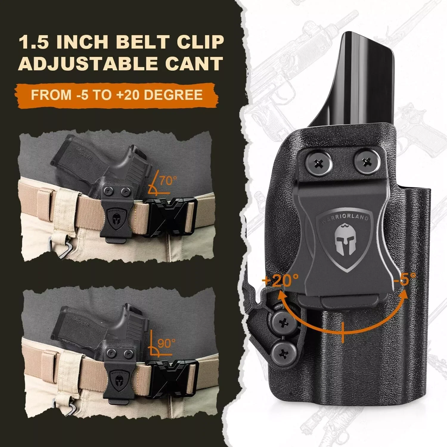 P365 X Macro Holster، IWB Kydex Holster Optics Cut Fit: Sig Sauer P365-XMACRO اليد اليمنى