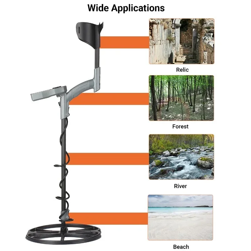 Gold Hunter T90 Underground Gold Metal Detector Wodoodporny pinpointer z szybkimi słuchawkami Bluetooth