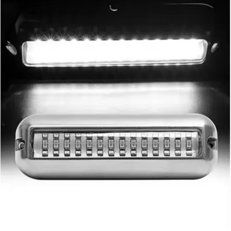 ISURE MARINE Stainless Steel Underwater Light 42LED Signal Light 10-30V Waterproof Boat Light Yacht Light