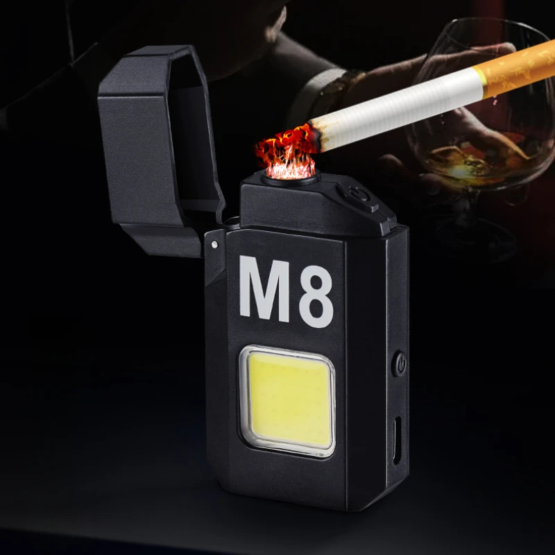 

Multifunction COB Lighting Portable Mini High Light Flashlight Waterproof M8 Arc Charge Cigarette Lighters & Smoking Accessories