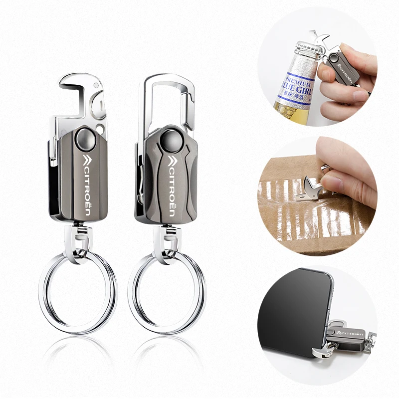 

1Pcs Metal Car Keychain Can Custom Logo Key Rings Accessories For Citroen C1 DS3 C2 C3 Vts C4 Saxo C4L C5 C6 C8 Xsara C3-XR