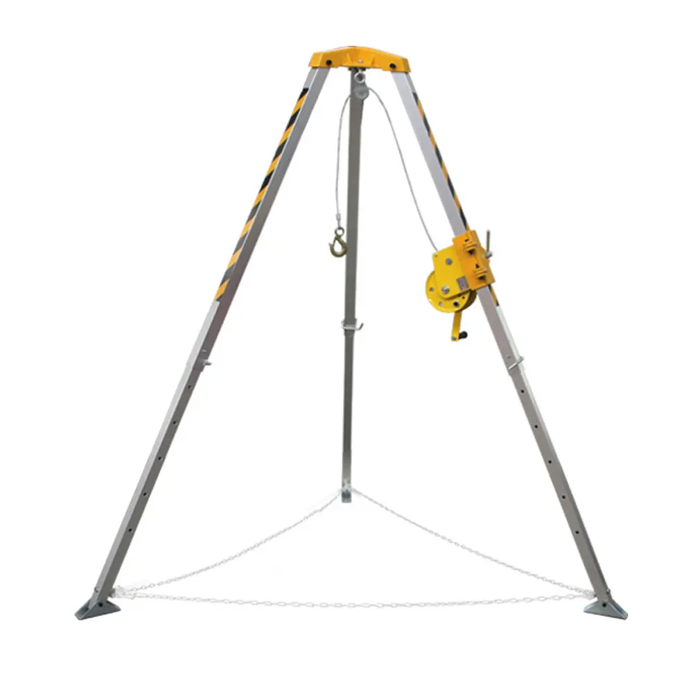 Emergency Rescue Tripod Portable Deep Well Rescue Multi-functional Aluminum Alloy Rescue Tripod Bearing 500kg