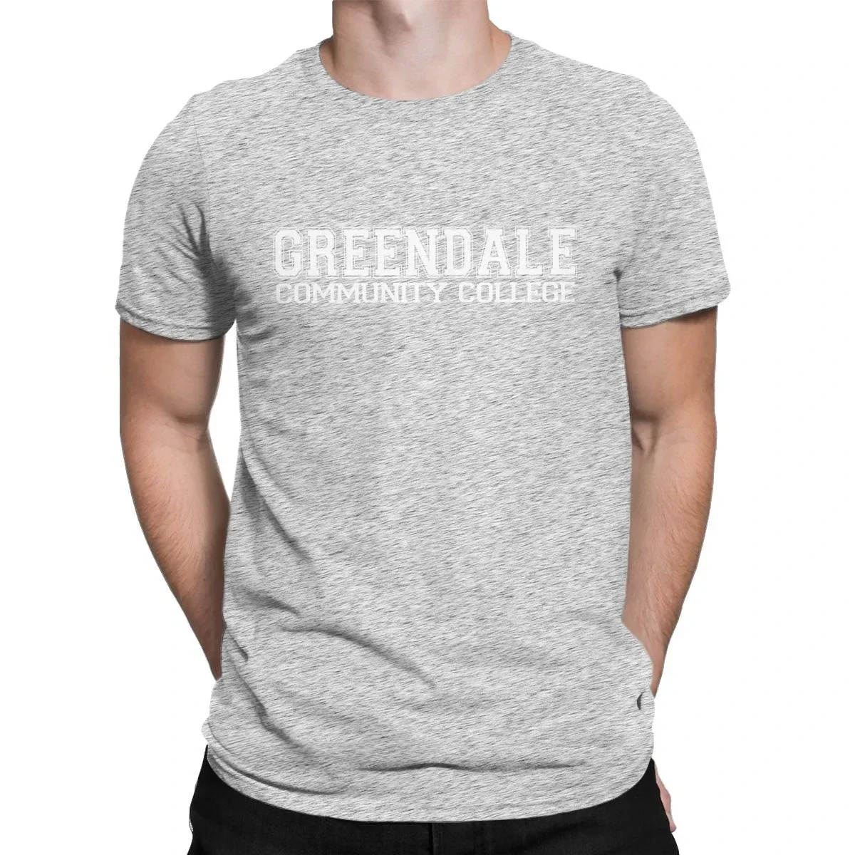 Greendale College Men Tops T Shirts Premium Cotton Camisas Community Tv Show Abed Troy Vintage Tee Shirt 2024 Crew Neck T-Shirts