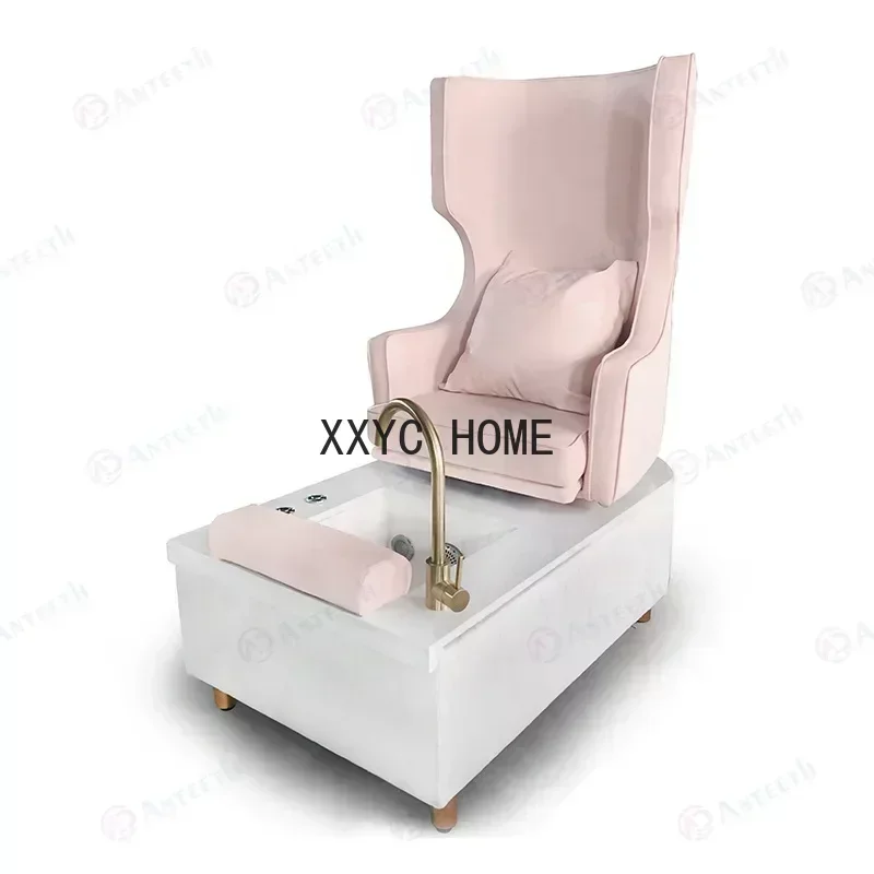 Luxury Nail Pedicure Spa Furniture Pink Color Pedicure Stations Massage Pedicure Chair