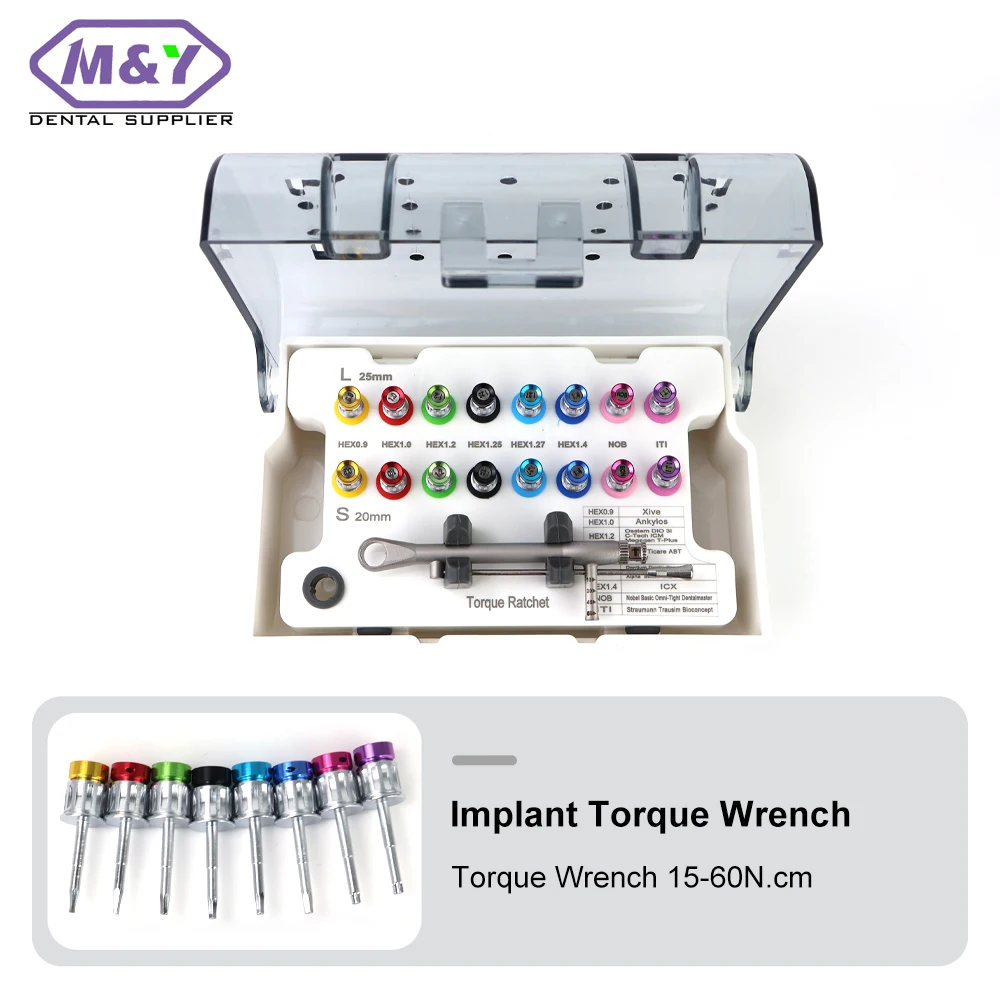 

Dental Universal Implant Torque Screwdrivers Wrench 16pcs Dental Implant Restoration Tool Kit