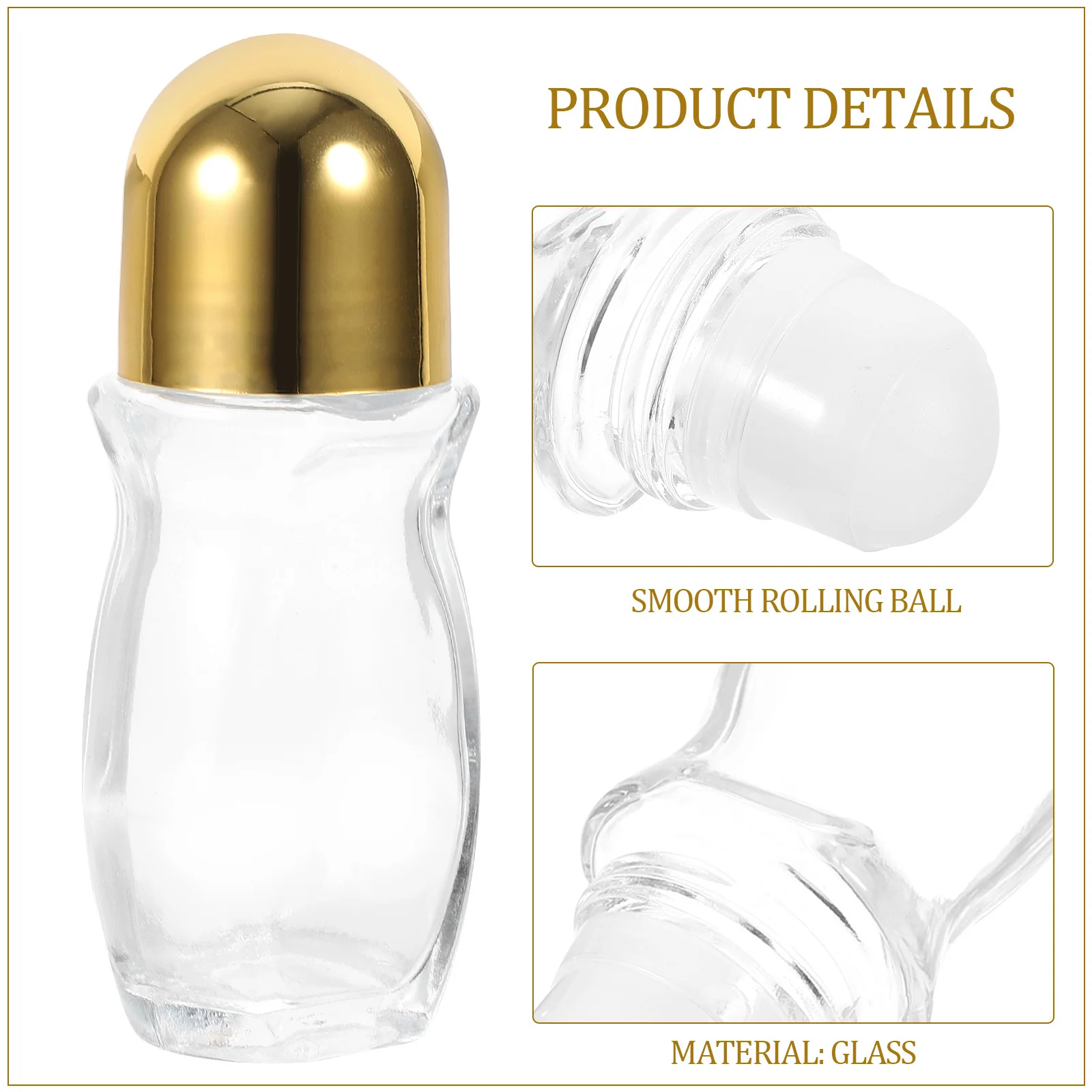 

8Pcs 30ml 50ml Glass Roller Bottles Essential Oil Perfume Travel Containers Durable Smooth Rolling Ball Roller Bottles