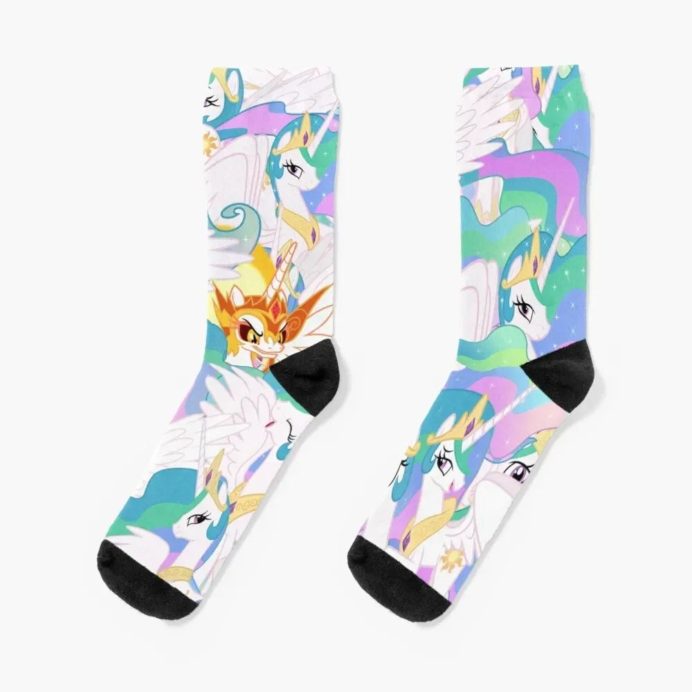 Celestia Collage Socks loose happy cotton Socks Girl Men's