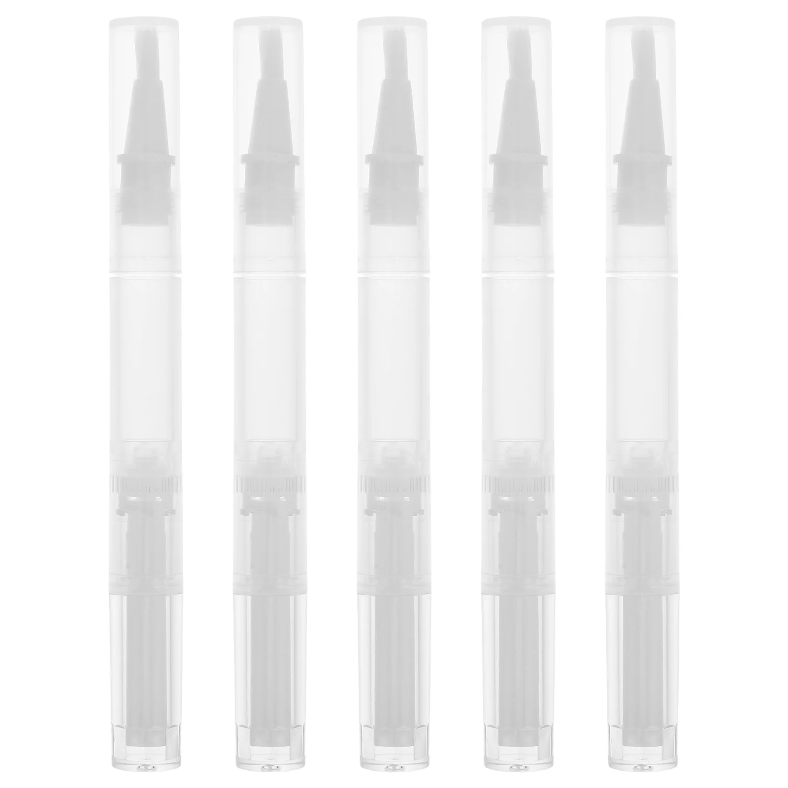 5 قطعة أنابيب سائلة لنمو الرموش أقلام زيت الأظافر الشفافة حاويات إعادة الملء المحمولة قلم أظافر فارغ أنبوب ملمع الشفاه