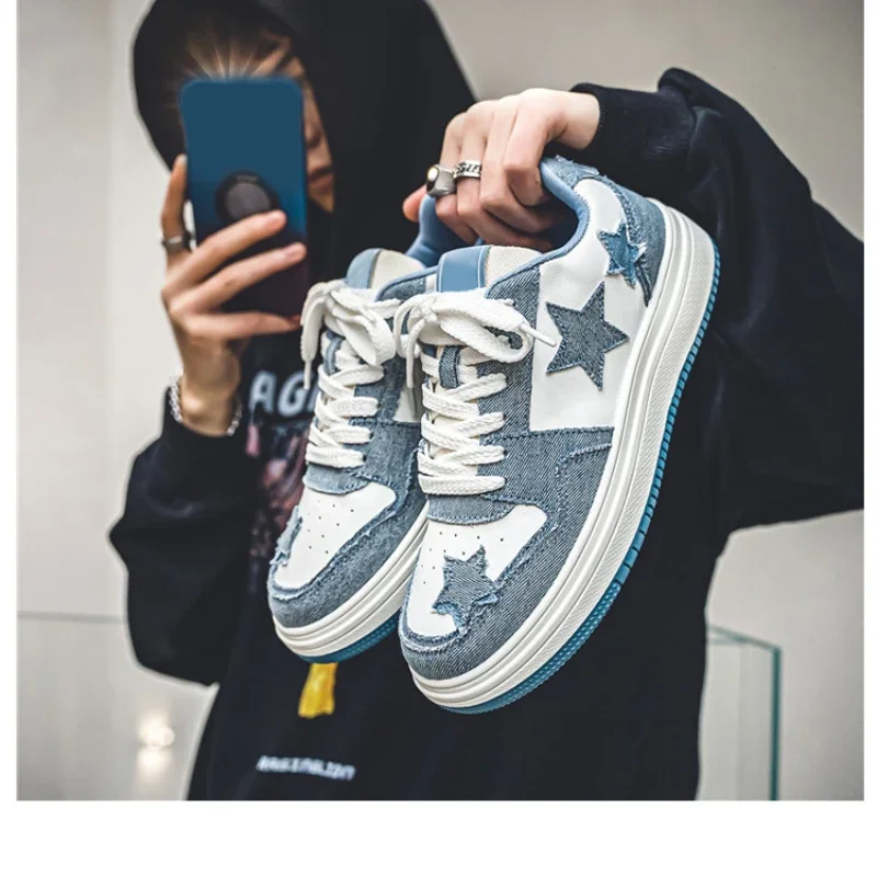 Men Shoes Men Designer Sneakers Male Multicolor Fashion Star Skateboard Shoes Punk Hip Hop Style Student Sport Casual Shoes