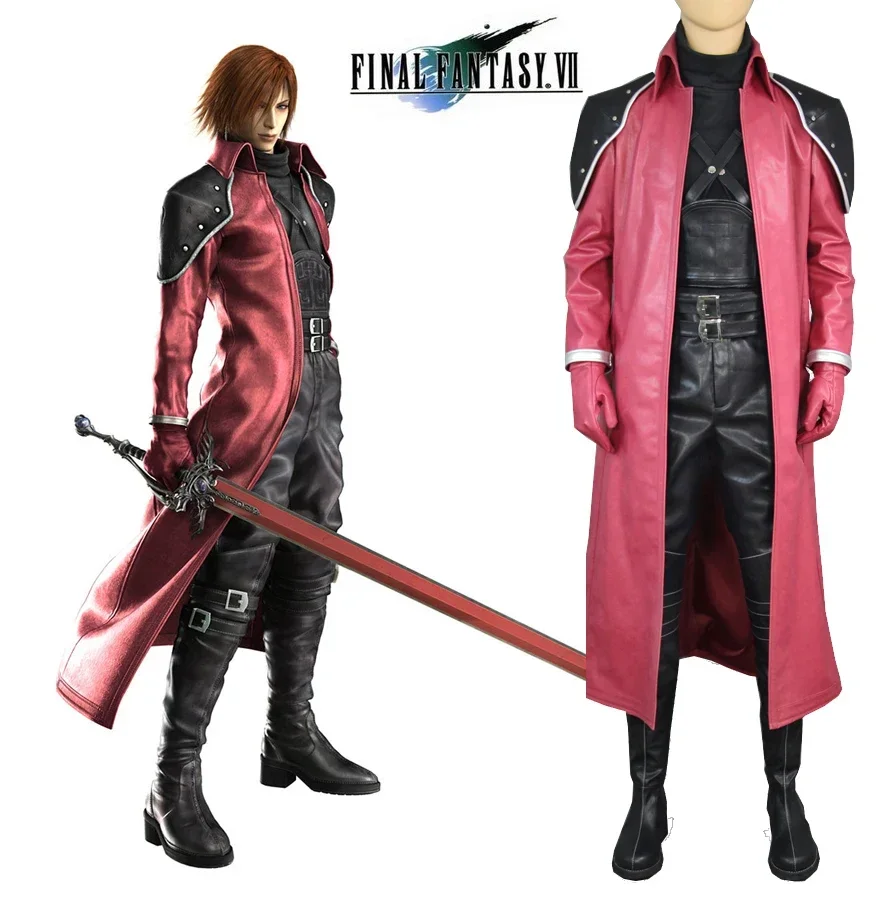Disfraz de Cosplay rojo FFVII Genesis Rhapsodos Final Fantasy 7