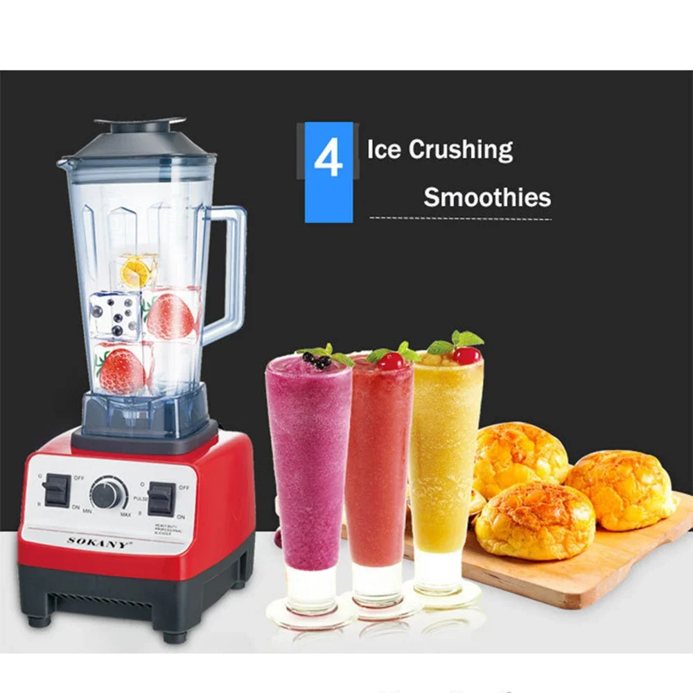 عصارة فواكه منزلية متعددة الوظائف 4500 وات مناسبة للمشروبات المجمدة والعصائر والصلصات وما إلى ذلك