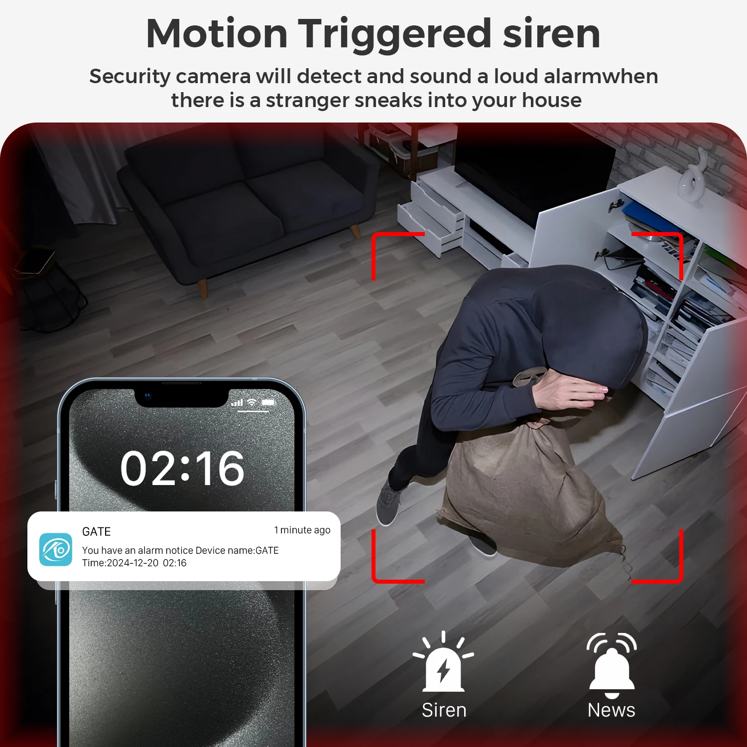 PZT-Moniteur WiFi intelligent pour bébé, 5MP, 2400mAh, 5X