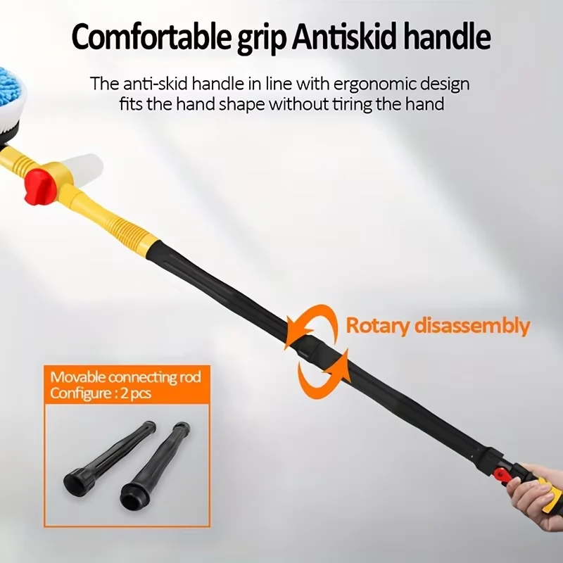 Car water washing mop special car cleaning tool for automatic water squeezing without damage to the car rotating soft brush