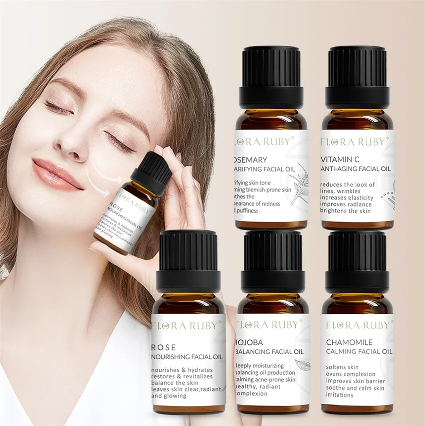 Essential Oils for Facial Rose Oil Multi Functional Plant Based Face Serum for Hydration Skin Vitamin C Essence Oil