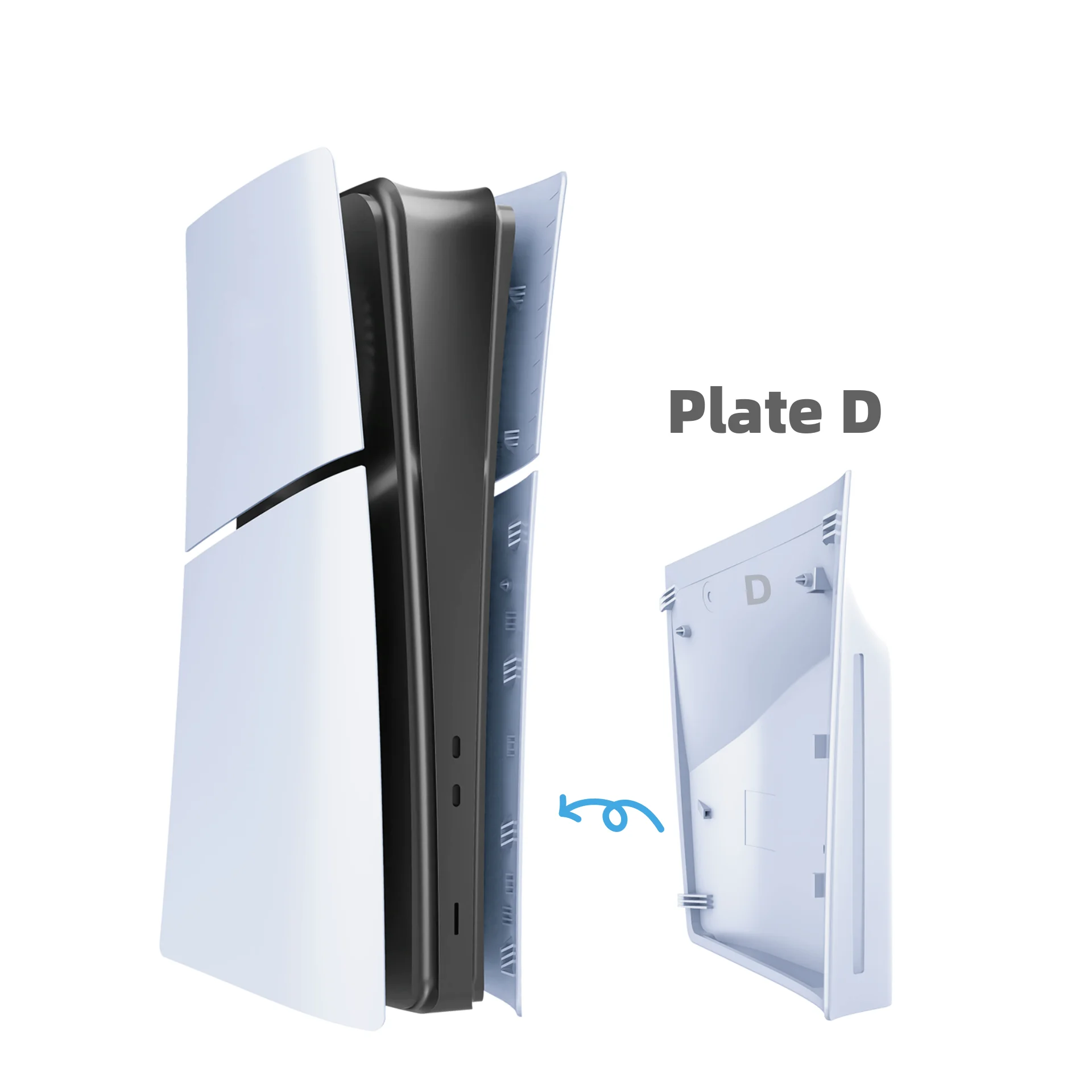 Placas de cubierta, placa frontal D, paneles de carcasa lateral DIY para PS5 Playstation 5 Slim/Pro Disc Edition, funda de repuesto ABS Premium