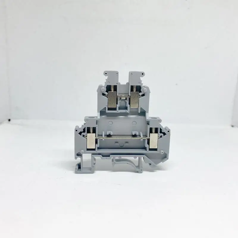UKK5 Double-Level Terminal Block 10Pcs 4mm² Screw Electrical Connector for Industrial Wiring Installation Projects