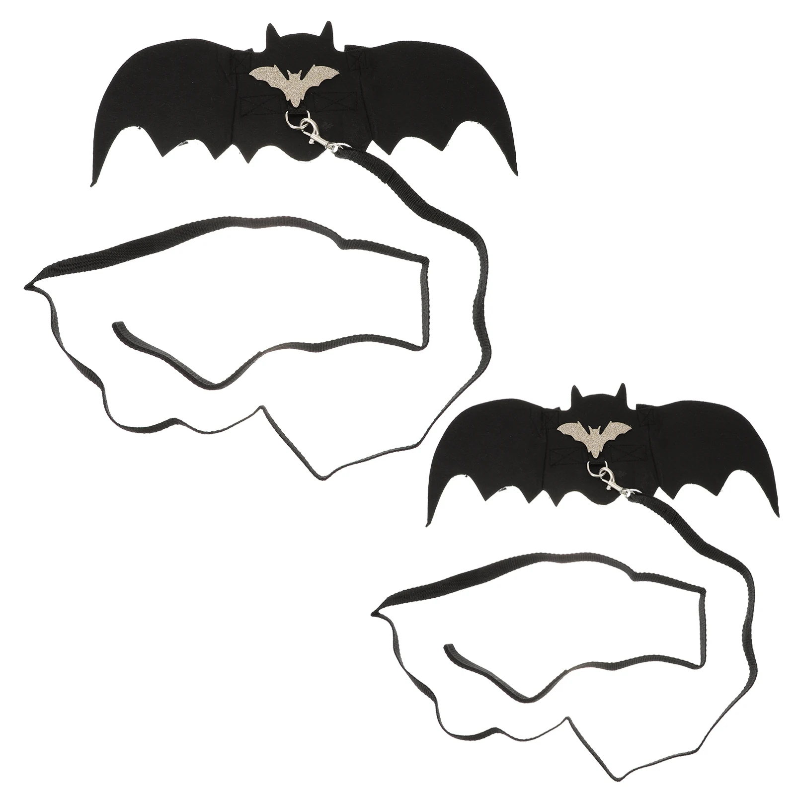 

2 pcs Bat Wing Pet Harness Adjustable Cat Vest Rope For Small Pets Halloween Christmas Party Durable Pet Leash Collars