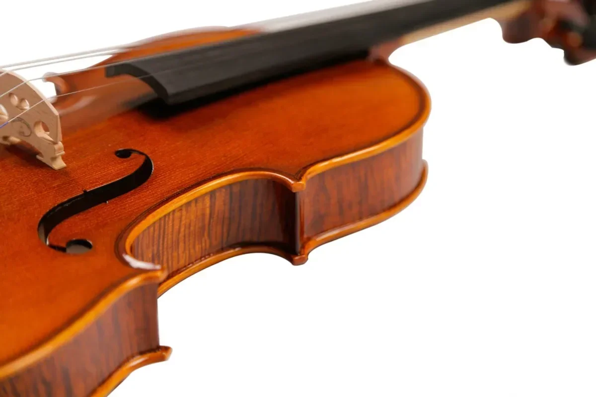 Academy-level handmade violin, patterned maple back violin