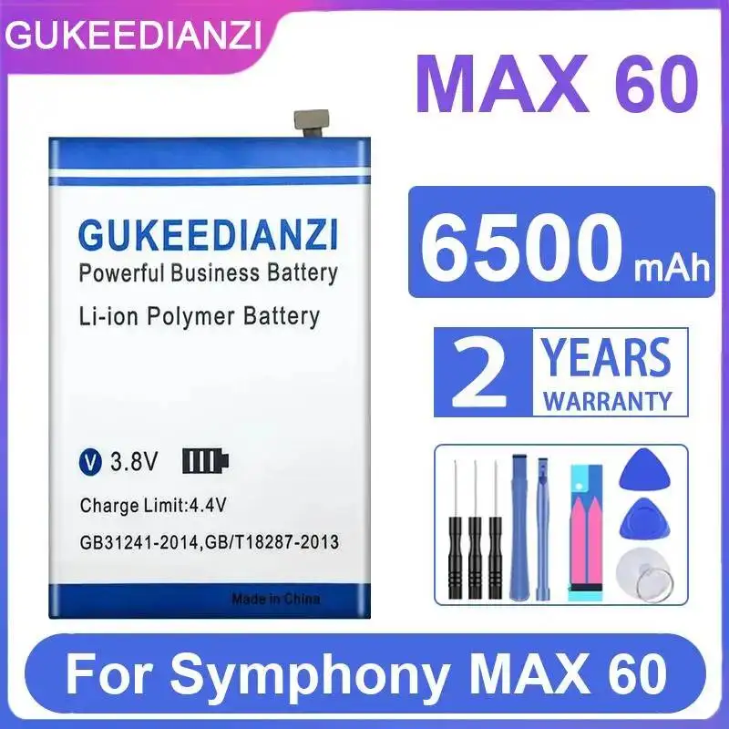 

Экологически чистый аккумулятор емкостью 6500 мАч с высокой совместимостью для мобильного телефона Symphony Max 60