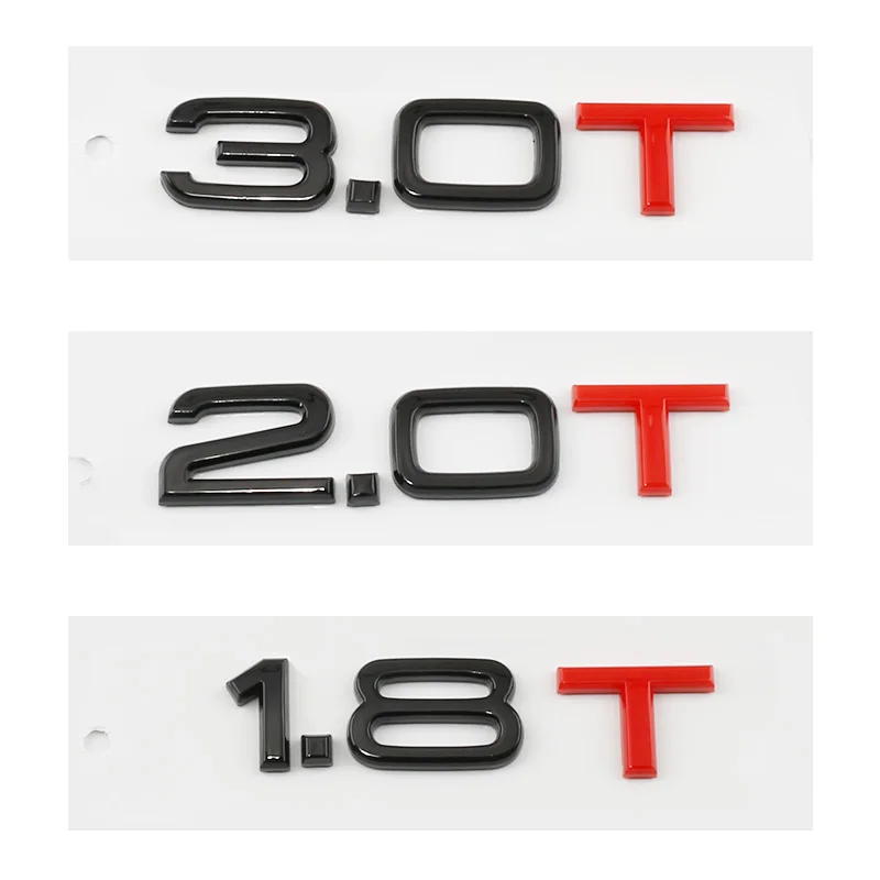 

Car Sticker ABS 1.8T 2.0T 3.0T Displacement Logo Decals For Audi A2 A3 A4 A5 A6 A7 A8 Q2 Q3 Q5 Q7 S4 S3 RS4 Badge Emblems Parts