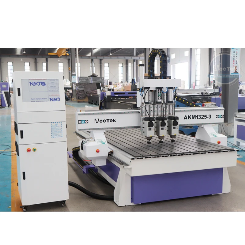 

AKM1325-3 Three Heads CNC Wood Engraving Machine Multi Heads CNC Router 1325