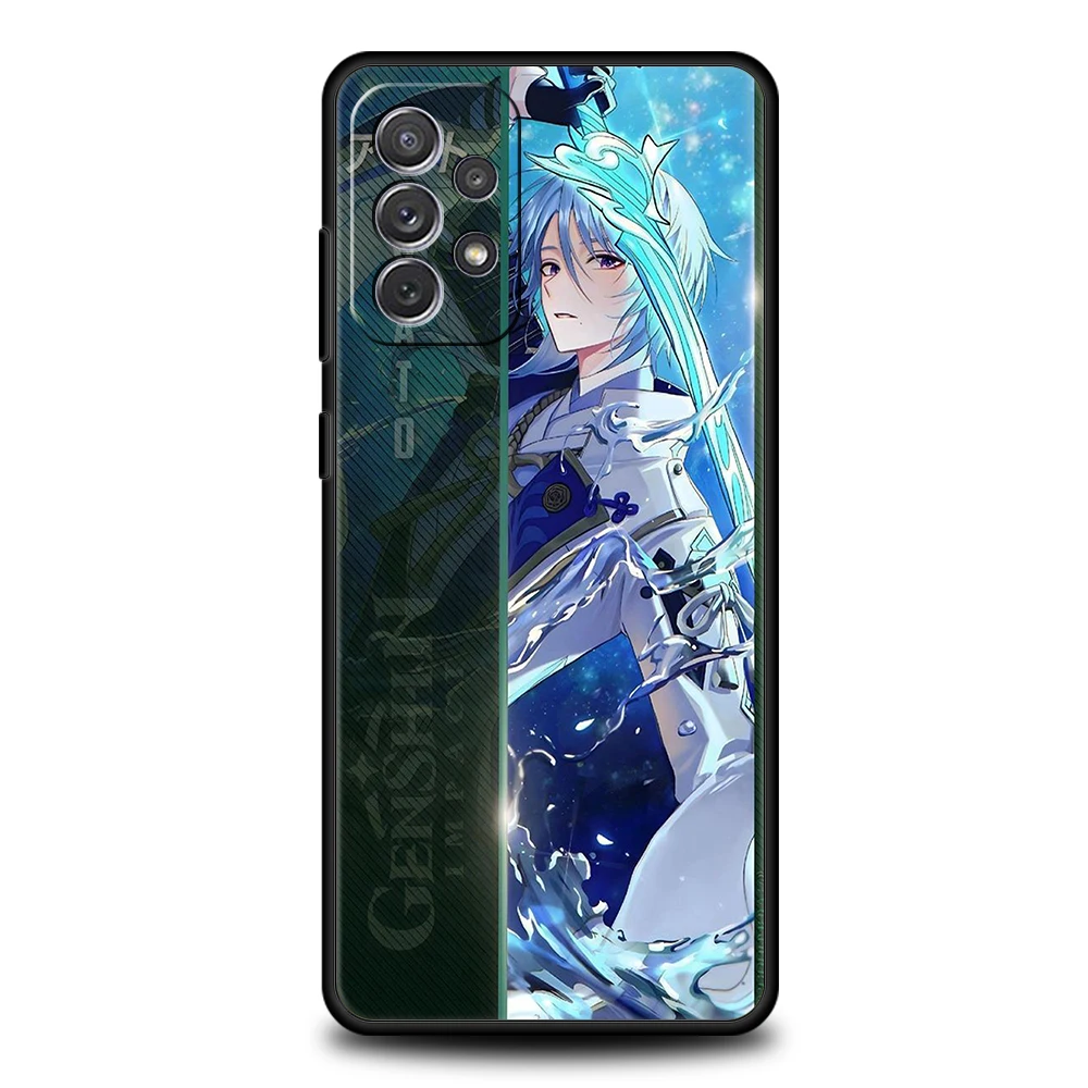 Amine Genshin Impact Game Phone Case for Samsung Galaxy A15 A14 A25 A54 A34 A51 A71 A72 A73 A32 A52 A52S A11 A21S 5G Soft Shell